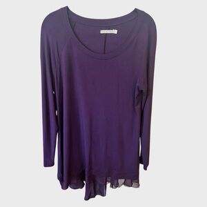 CAITE  Deep Purple Long Sleeve Top